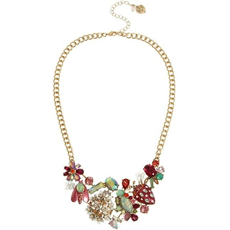Womens Wing Hinged Collar Necklace Betsey Johnson Blush One Size GBG